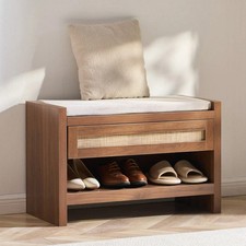 Rattan Bench With Padding