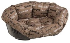 Ferplast Siesta Deluxe Dog Basket And Cushion. Black/Brown. Size 8. Hygienic.