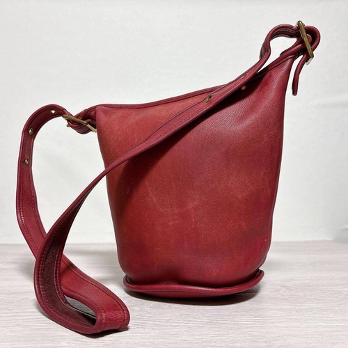 Coach bucket shoulder bag red - coach,