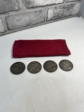 4 Silver Coins, One Crown- Queen Victoria, 1895,1896,1897,1898