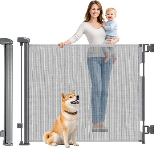 Retractable pet dog gate - dog,