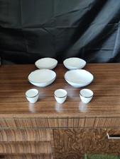 Thomas Bavaria White 14cm 4 Fruit Bowls & 3 Egg Cups Platinum Band 7 Piece Set 