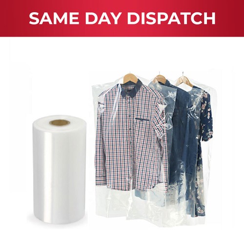 Clear polythene garment covers - clear,