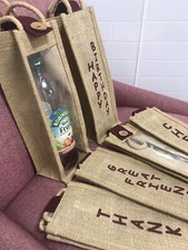 Choose any 8 fab Hessian Bottle bags (Take up to 1L bottles) POSTAGE FREE