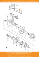 SUZUKI Pin, Piston, 12151-22D00 OEM