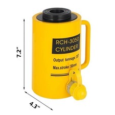 20T/30T/60T Stroke Hollow Plunger Hydraulic Cylinder 100mm Jack Ram Heavy Duty