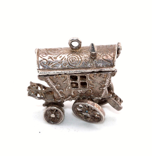 Charm pendant vintage silver - pendant,