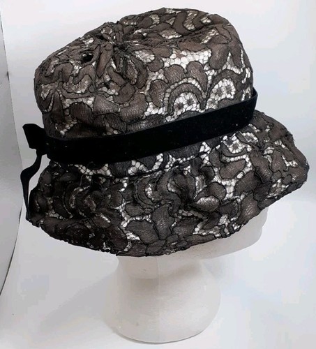 Vintage black lace overlay - lace,
