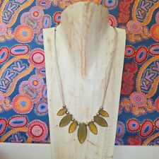 ANNANOVA Anna Nova Necklace Costume Jewellery Green Stones Silver Colour Chain