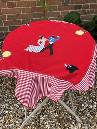 Vintage 1960s red cotton - 1960s,