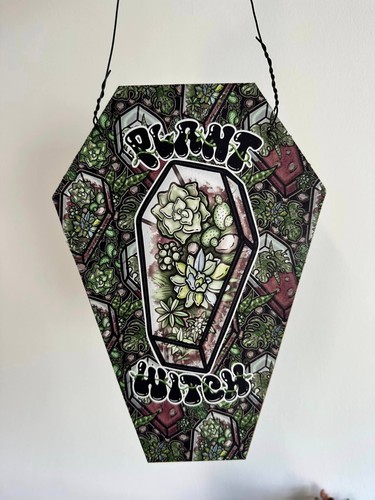 Handmade plant witch coffin - witch,