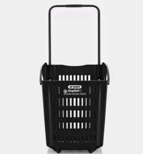 Black plastic shopping - plastic, basket