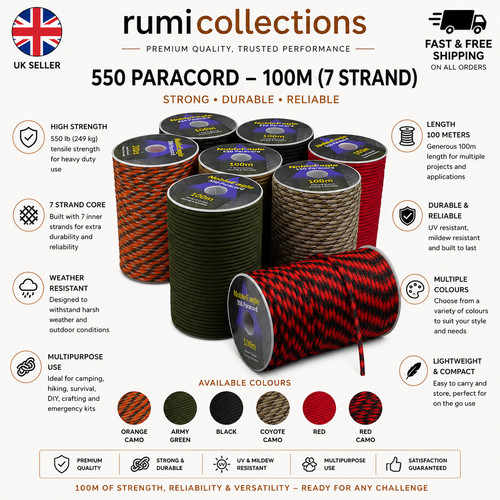 100m 550 paracord rope - 550,