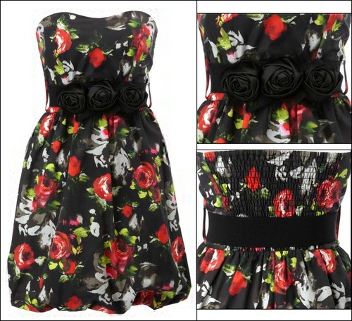 Bhs rose print - rose, prom