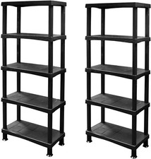 Set Of 2 5 Tier Plastic