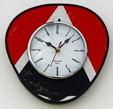 NEW 22cm Red Wall Clock - Upcycled Mid Century Style Vintage Sign Unique Gift