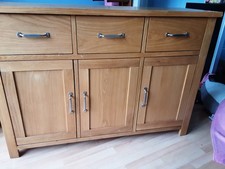 Oak Sideboard Cupboard with 3 Drawers