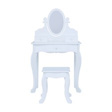 B GRADE- Teamson Kids - Little Princess Rapunzel Medium Toy Vanity White