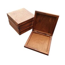 WOODEN CD BOX, SET OF 5