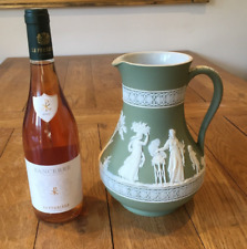 Vintage Wedgwood Jasper Ware Sage Green Jug Pitcher