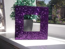 PURPLE CHUNKY GLITTER LIGHT SWITCH SURROUND PLATE SPARKLE FITS ON WALLPAPER NEW