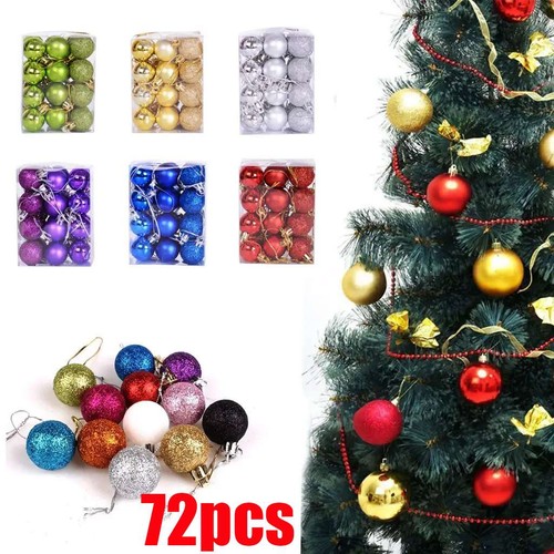 72pcs christmas glitter ball - 72pcs,