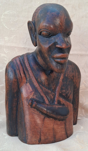 Vintage tribal art bust - vintage,