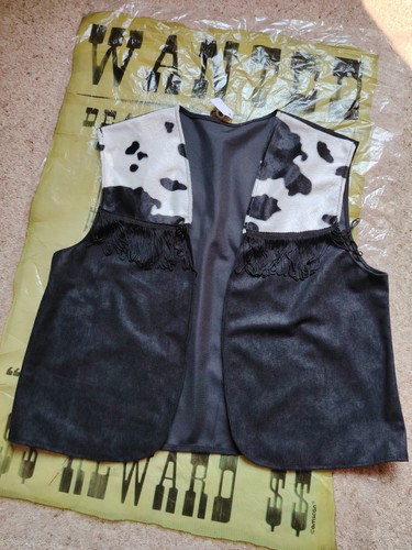 Black cowprint cowgirl boy - black,
