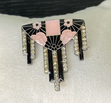 Vintage Enamelled Odillon Brooch by Pierre Bex With A Slide Safety Clasp