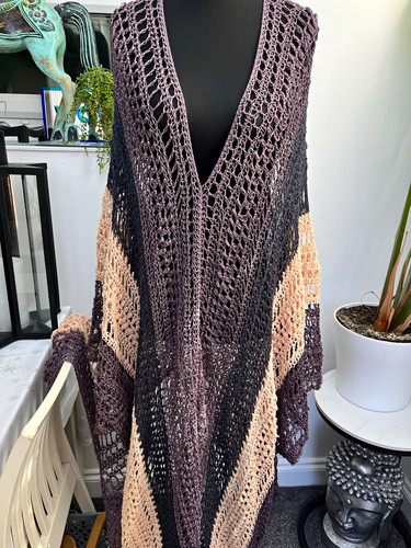 Women crochet striped - crochet,