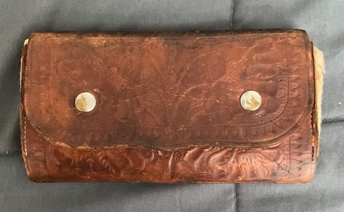 Vintage hand tooled - hand, leather