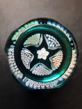 Caithness 1986? Edinburgh Millfiori Aquamarine Paperweight Limited Edition Used