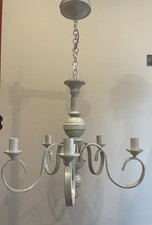 John Lewis Carlita Ceiling Light Fitting 5 Arm Brushed Matt White Finish