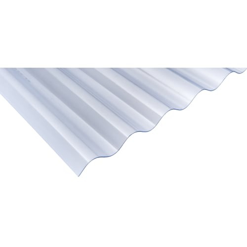 Clear pvcu corrugated - clear, roofing