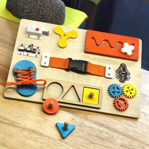 Wooden busy board sensory - busy,