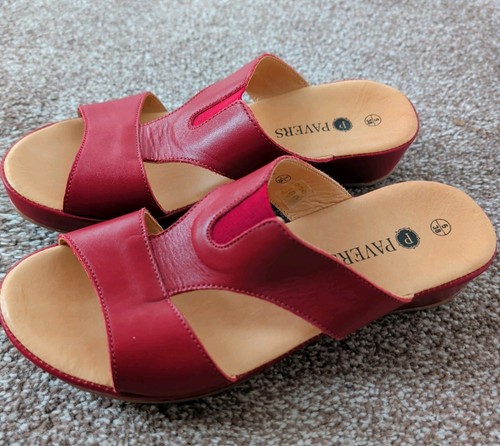Pavers womens red - womens, wedge