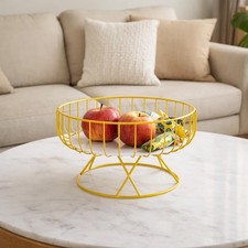 Wire Fruit Basket with Wooden