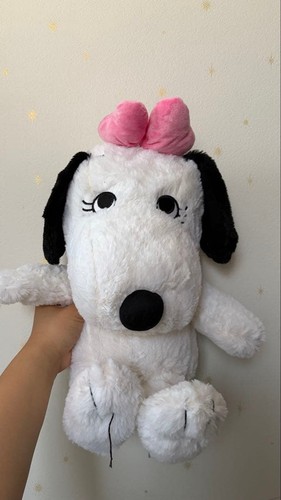 Snoopy plush toy - white, black