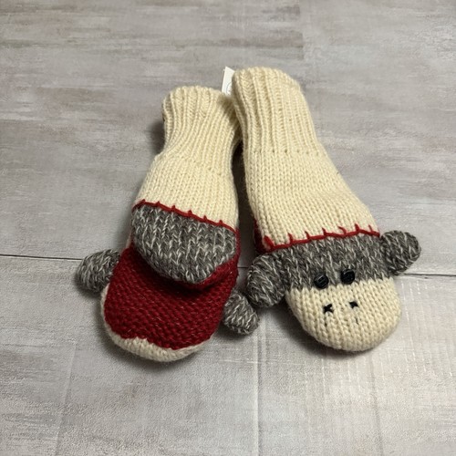 Delux knit sock monkey - monkey, mittens