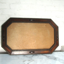 Vintage Mirror Edwardian Rectangle Wall Mirror Frame Oak Bevelled Wood 81x50cm