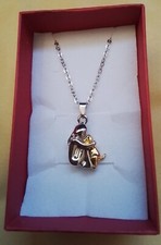  Women / Girl and Dog Necklace In Gift Box