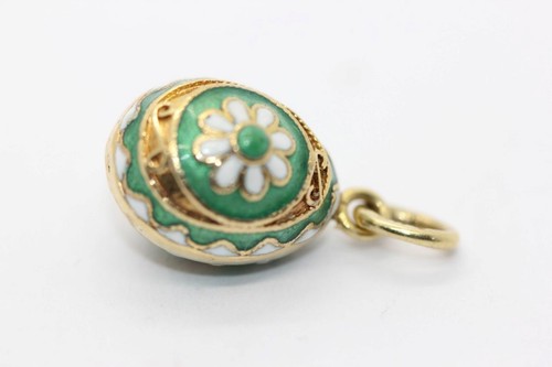 Vintage 14k gold enamel - 3d,