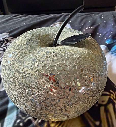 Silver mosaic crackle glass - silver,
