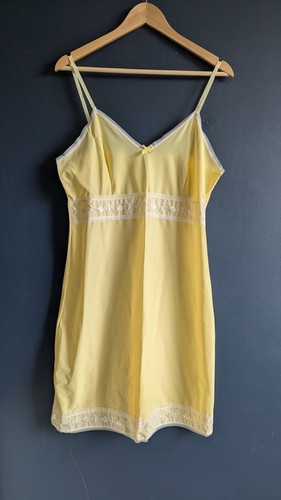 Vintage lemon yellow petticoat - vintage,