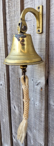 Vintage solid brass - brass, bell