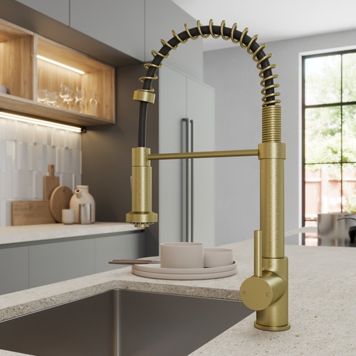 Brushed brass pull out kitchen - brushed,