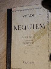 Verdi Requiem Ricordi Music Score