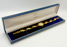 Boxed Women's Vintage 1980s Brooks & Bentley Gold Tone Elephant Charm Watch