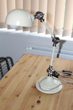 Retro vintage style adjustable desk lamp in dark cream - excellent condition