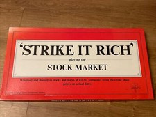 Vintage 1984 Strike It Rich board game stock market game Lamplight games